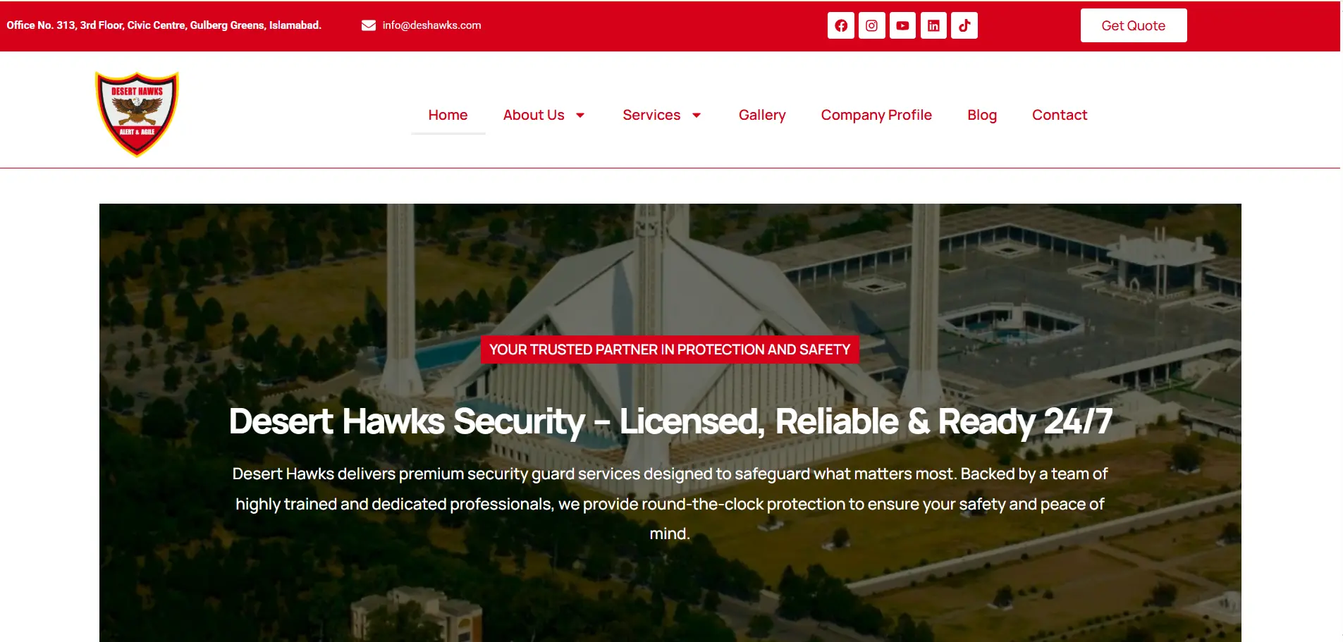 Professional business website created with best digital marketing services